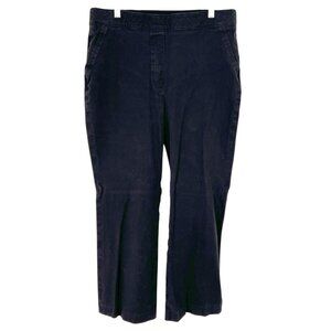 Spanx Slimming Straight Leg Stretch Cropped Black Pants Size Large